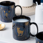 Cobalt Constellation Mug With Celestial Charm