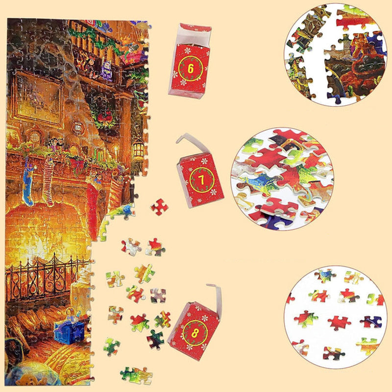 Calendario dell'Avvento Puzzle di Natale per Serate Festive