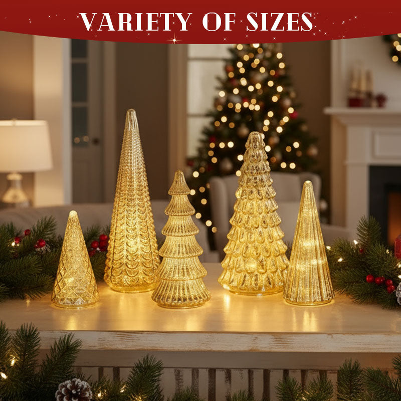 Glowing Christmas Trees For A Statement Table