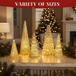 Glowing Christmas Trees For A Statement Table