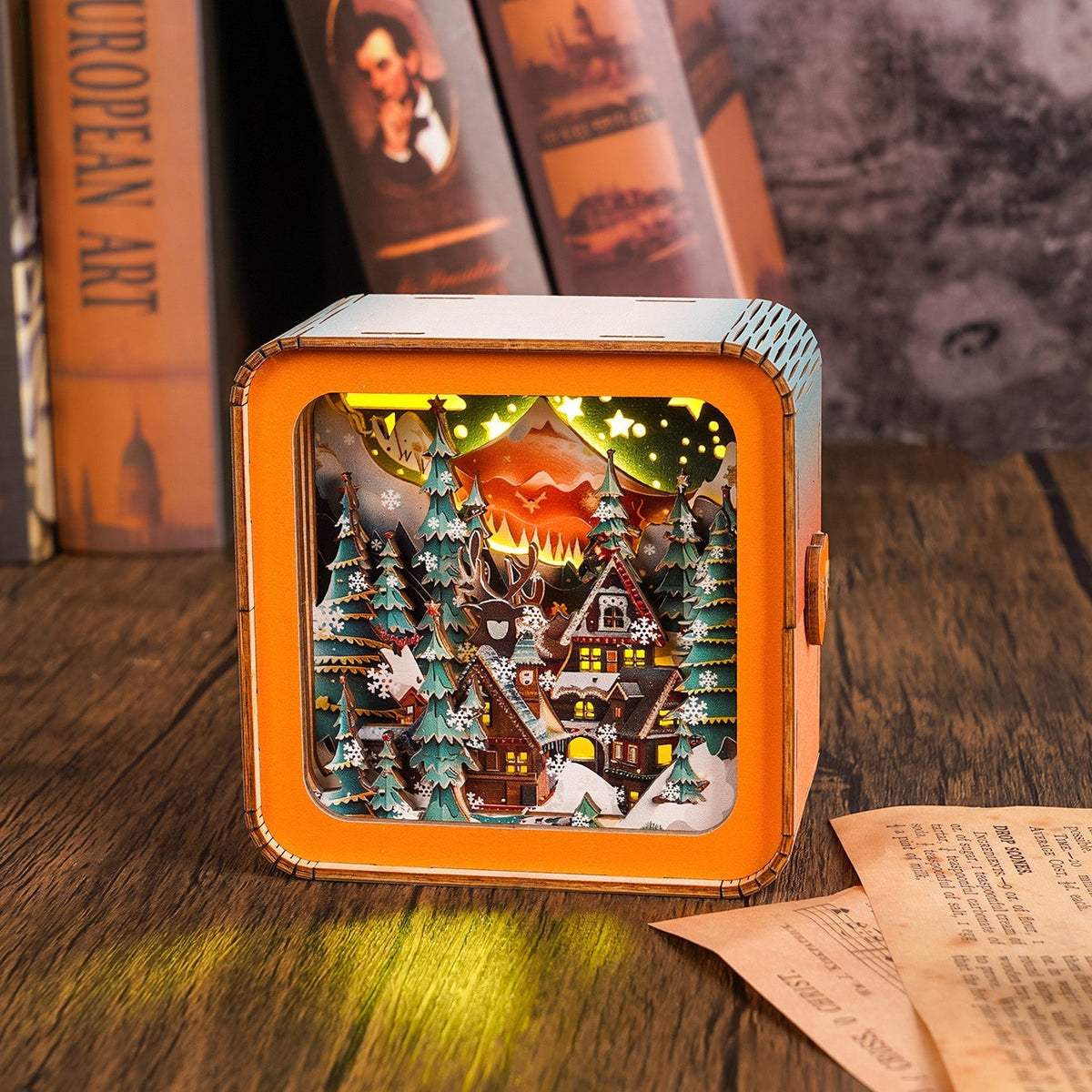 3D-Weihnachtshauslicht für festliche Stimmung