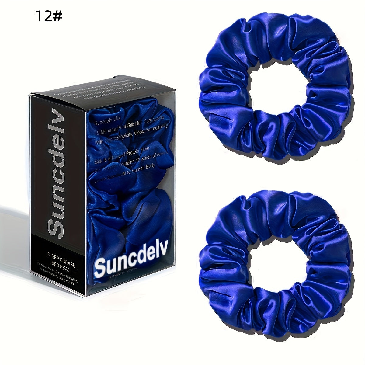 2pcs High Quality 100% Silk Hair Scrunchies | Solid Color Minimalist Big Hairbands, 3.5CM Width, 22Momme, Valentine'S Day Gift, SUNCDELV SLIK