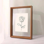Wooden Floating Double Glass Photo Frame