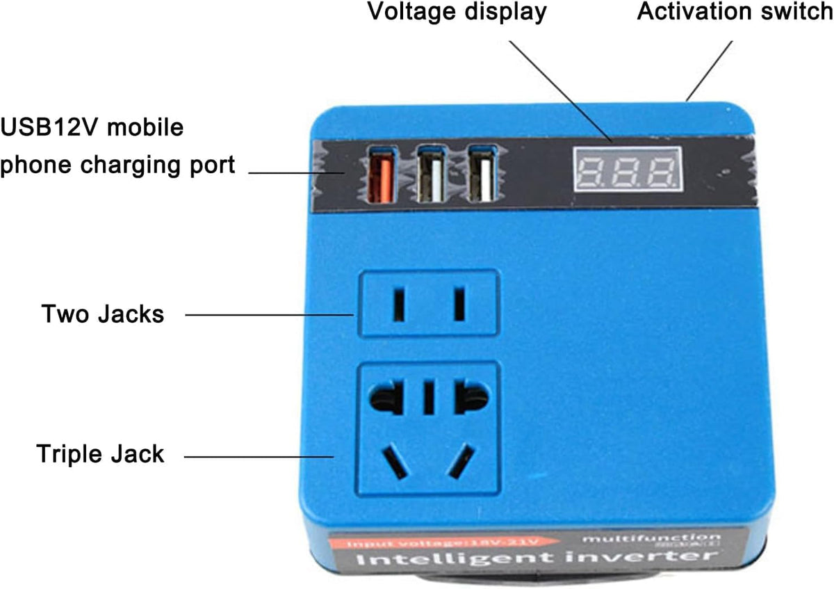 Invertor cu baterie litiu de 120W – alimentare portabilă de rezervă
