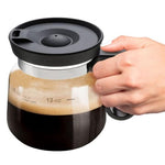 Taza de vidrio pour-over para rituales de café