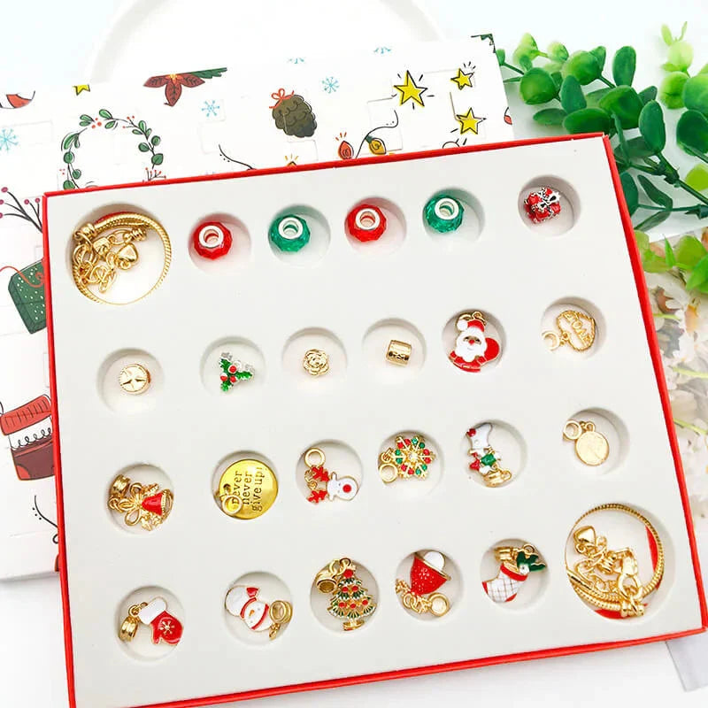 Calendario dell'Avvento Fai-da-Te per Creare Braccialetti Festivi