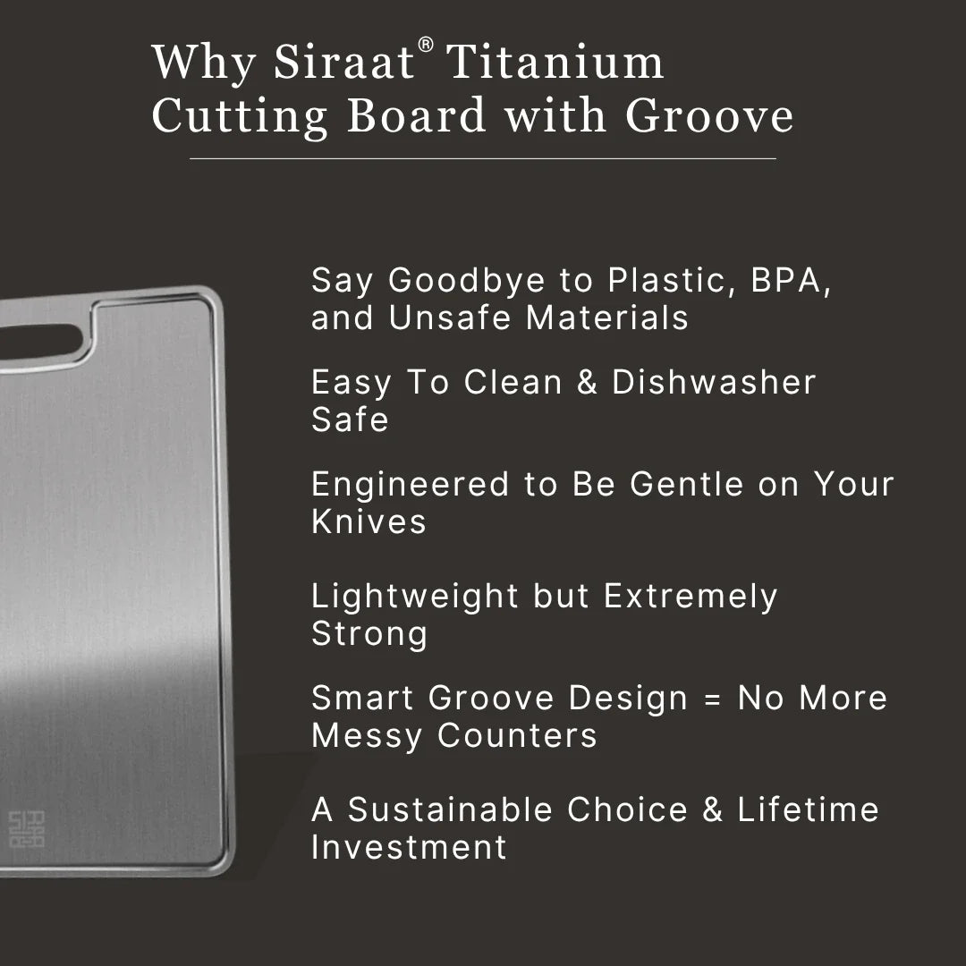 Titanium Cutting Board for Cleaner Prep