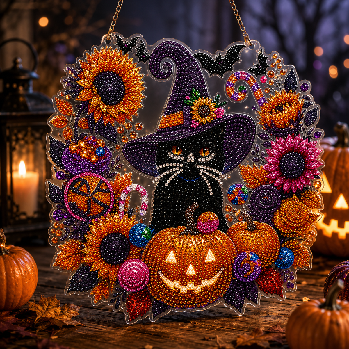 Black Cat Moon Lighting For Haunted Charm