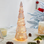 Glass Tower Table Decor With Festive Glow