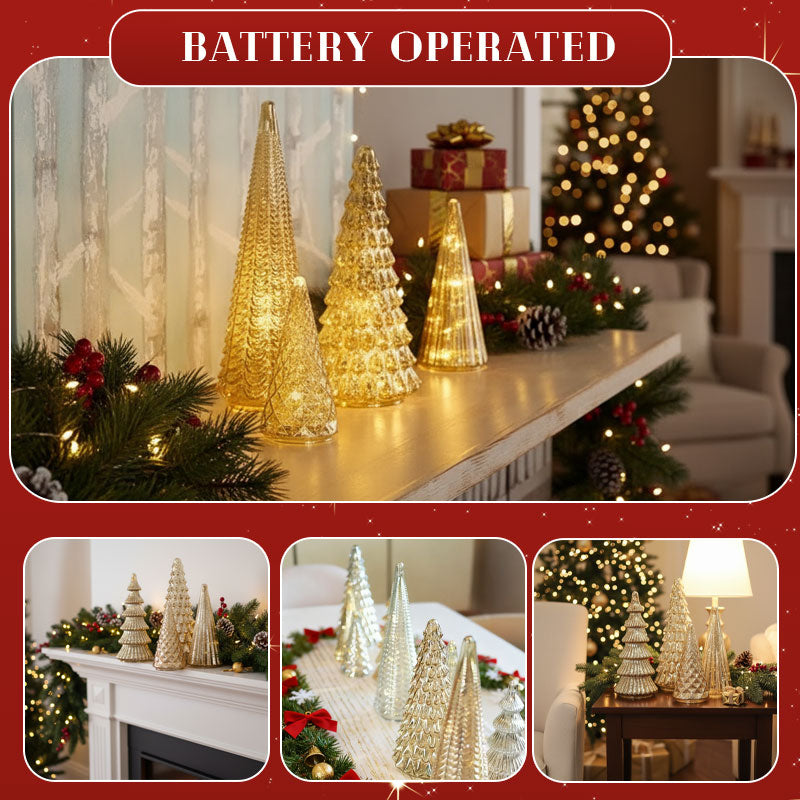 Glowing Christmas Trees For A Statement Table