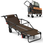 Carrello pieghevole robusto con ruote per tutti i terreni