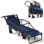 Carrello pieghevole robusto con ruote per tutti i terreni