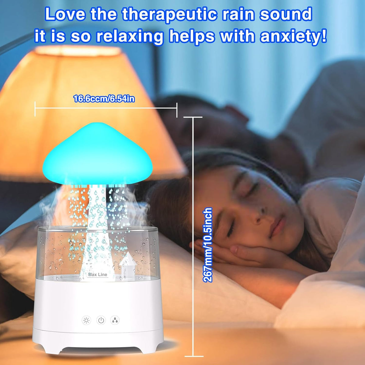 Mushroom Waterfall Lamp for Calming Ambience