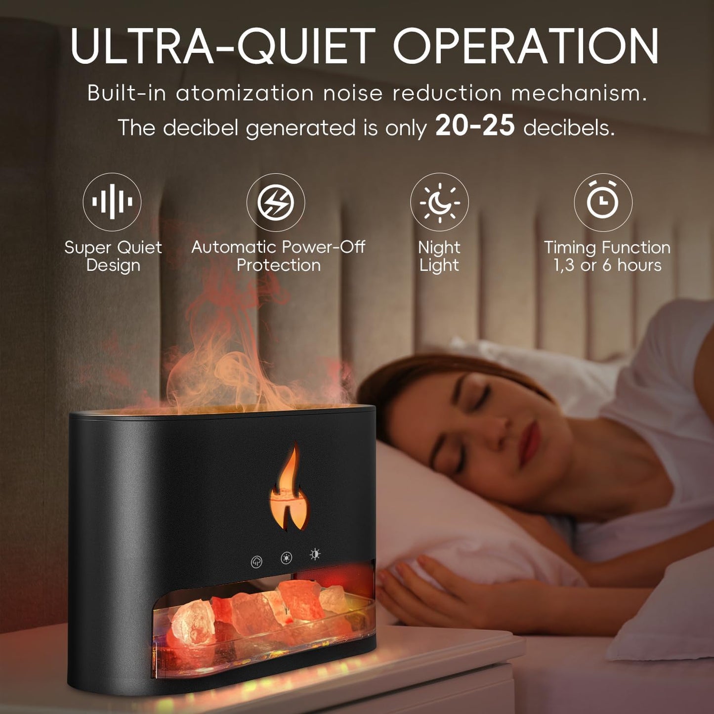 Himalayan Salt Fireplace Lamp For Cozy Glow