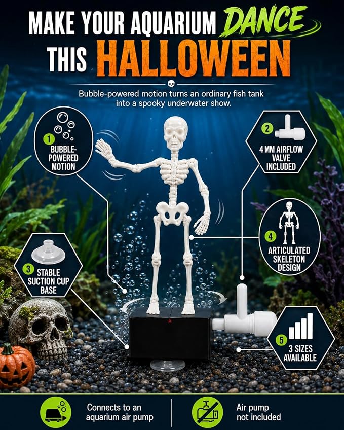 Dancing Skeleton Toy For Lively Aquarium Scenes