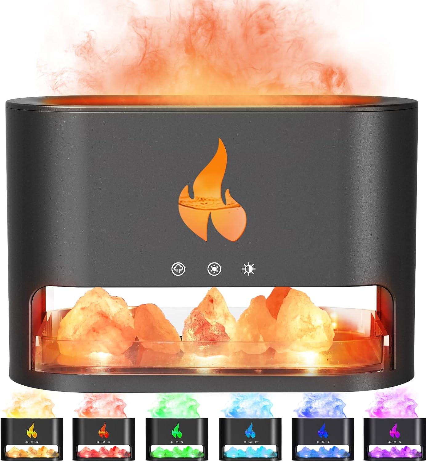 Himalayan Salt Fireplace Lamp For Cozy Glow