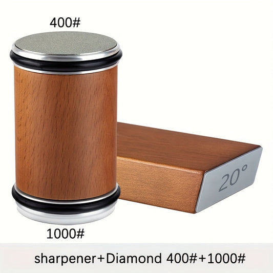 Sharpening Stone Set DuoCut | Diamond Stone with Magnetic Holder | 15° & 20° Sharpening Angle | Wood & Metal