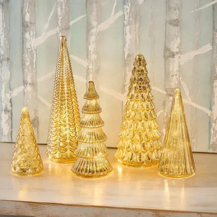 Glowing Christmas Trees For A Statement Table