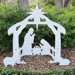 Outdoor Nativity Silhouette For A Serene Christmas Patio