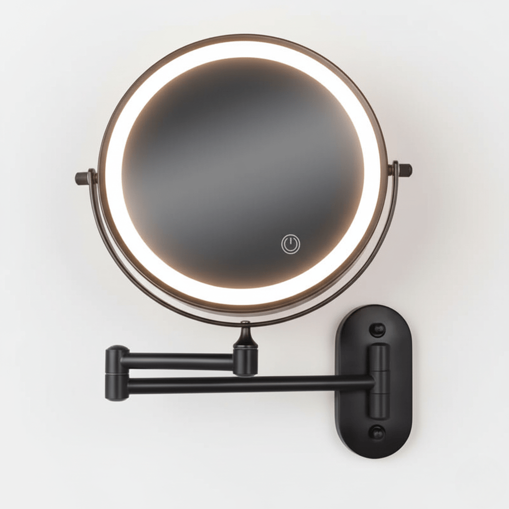 Espejo con aumento LED y luz ajustable