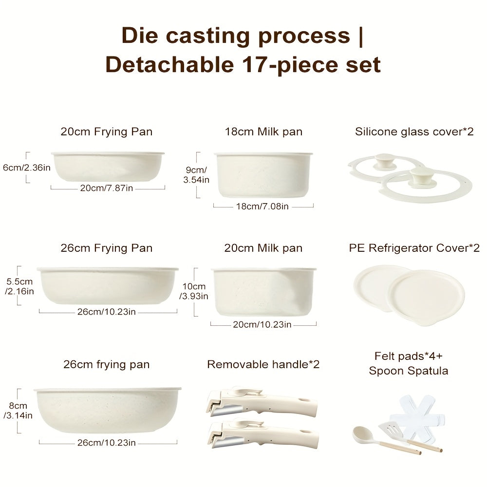 Ceramic Pan Set For Space-Saving Cooking