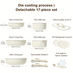Ceramic Pan Set For Space-Saving Cooking