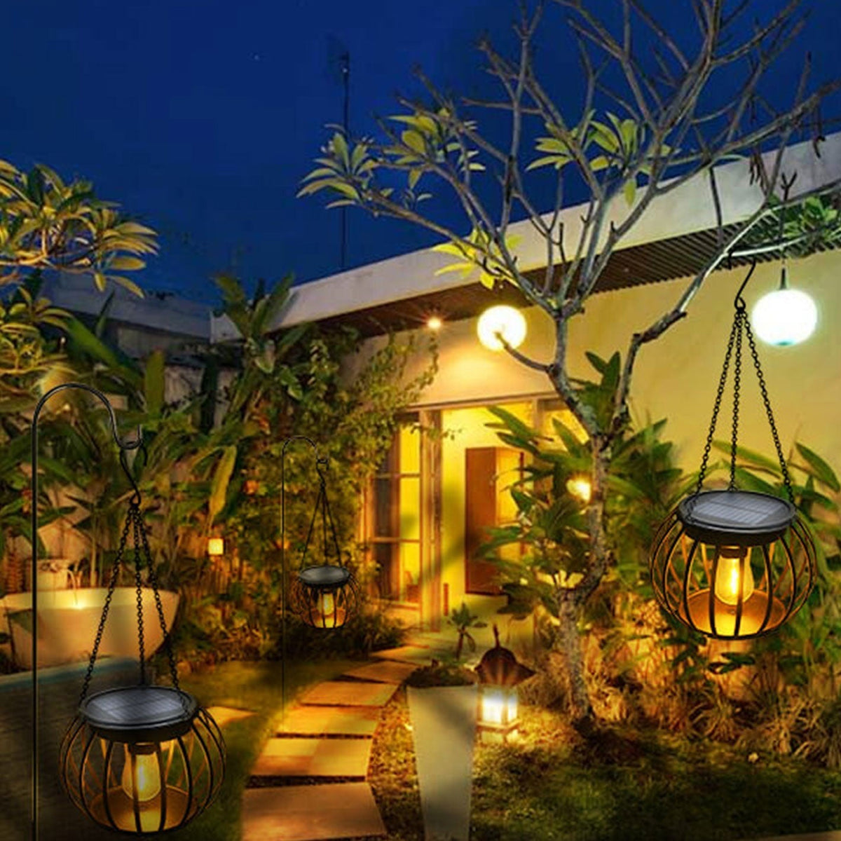 Solar Pumpkin Lantern With Garden Glow