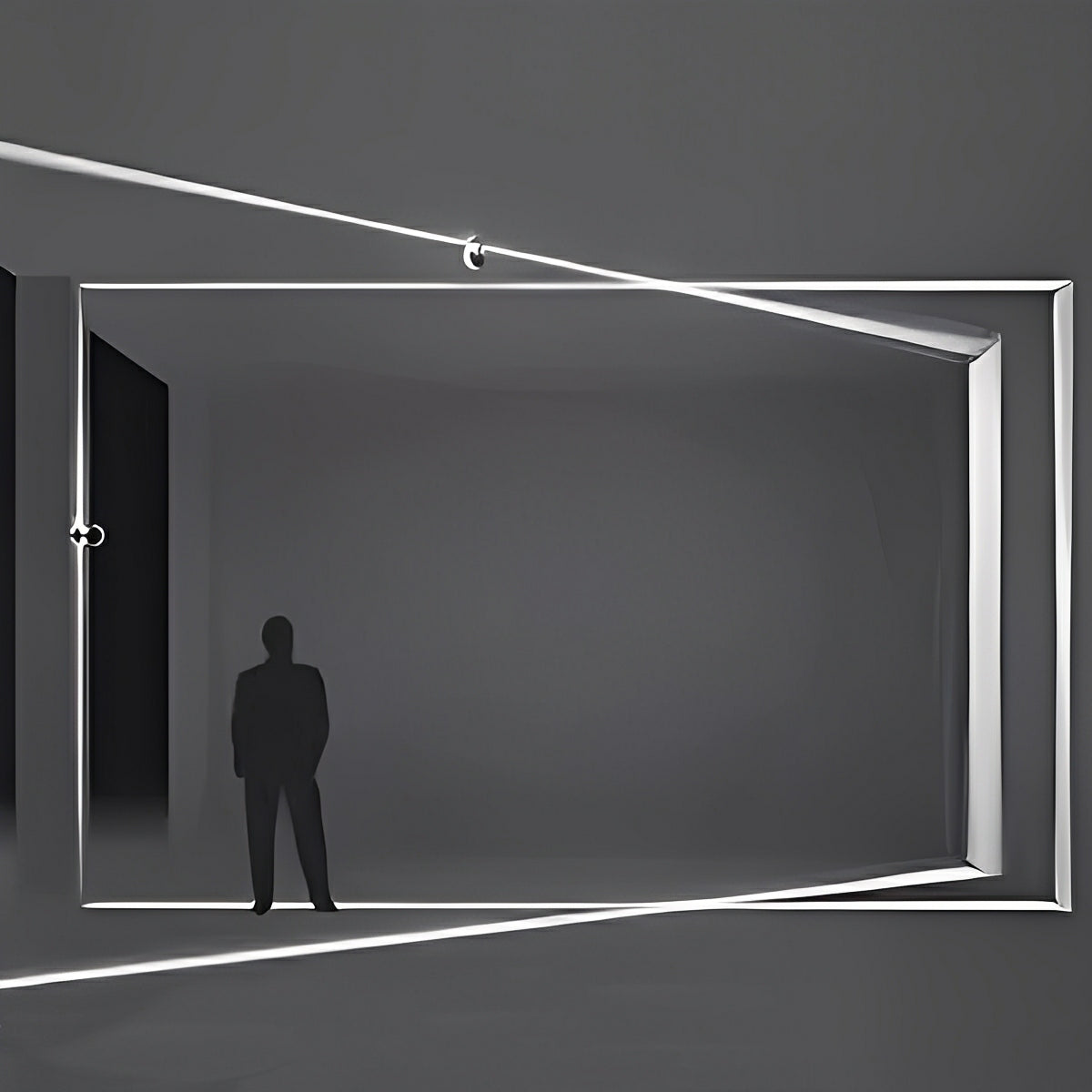 Cyberpunk LED Wall Light With Futuristic Beam