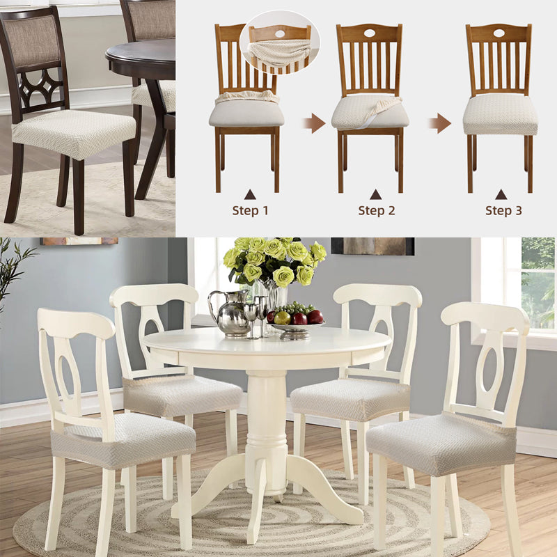 Jacquard Chair Seat Cover With Artful Character