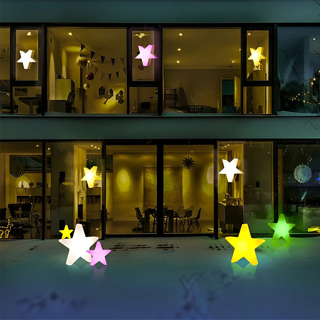 Luci ornamentali a stella colorate per un bagliore festivo