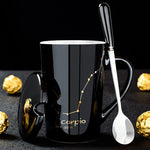Black Zodiac Ceramic Mug For Cosmic Character