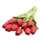 Faux Tulip Table Arrangement With Lasting Color