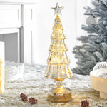 Glass Tower Table Decor With Festive Glow