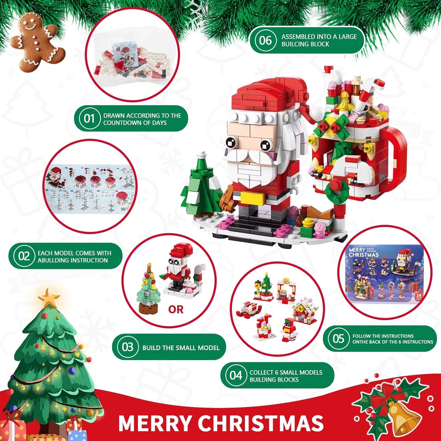 Christmas Blocks Table For Festive Countdown