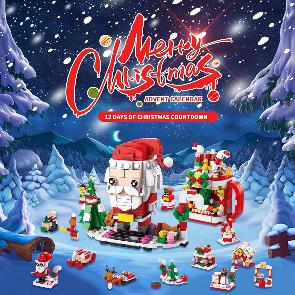 Christmas Blocks Table For Festive Countdown
