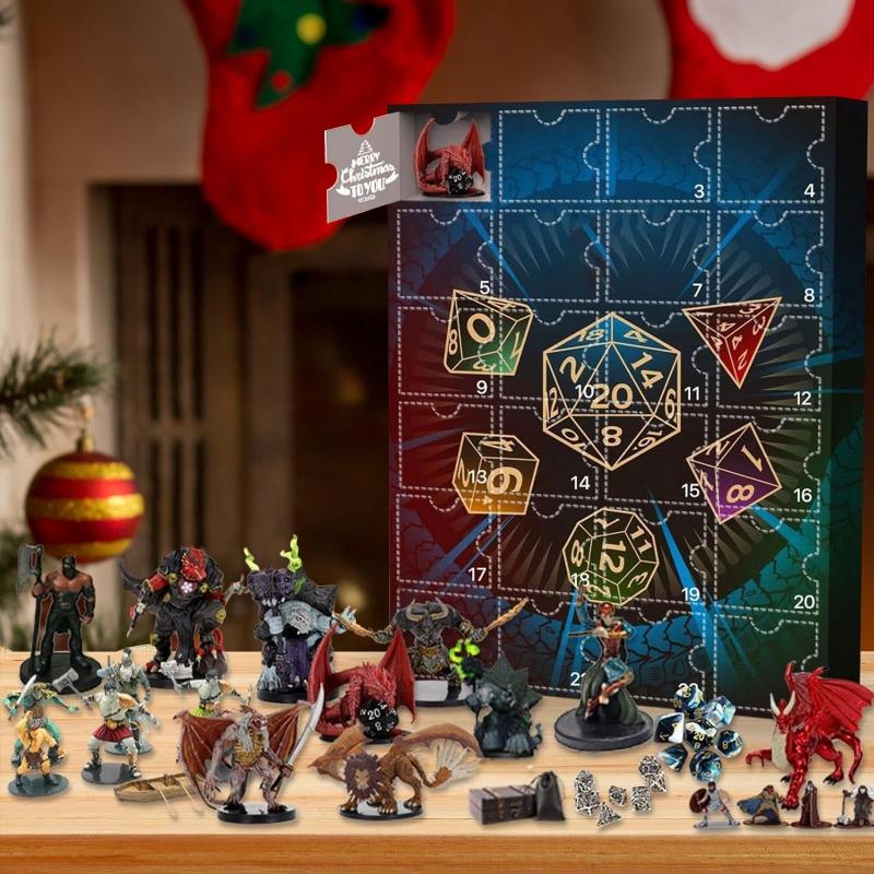 Drachen-Adventstisch mit täglicher Figur