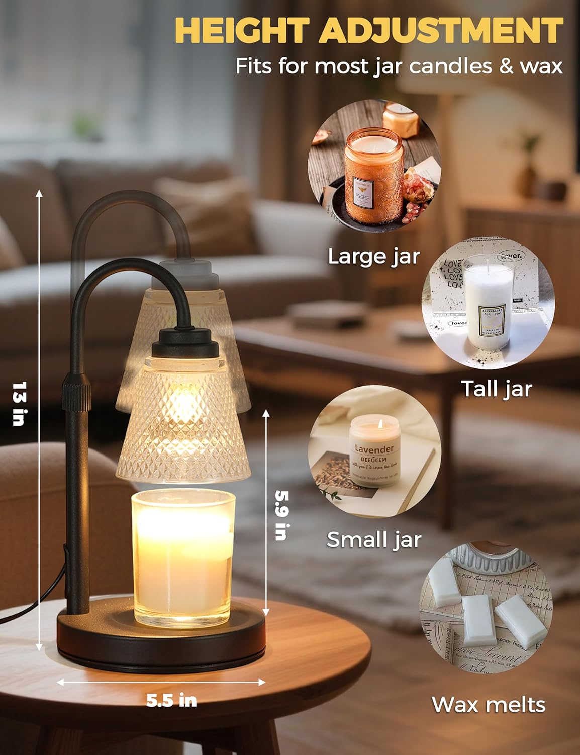 Lotus Candle Warmer Lamp for Flame-Free Ambience