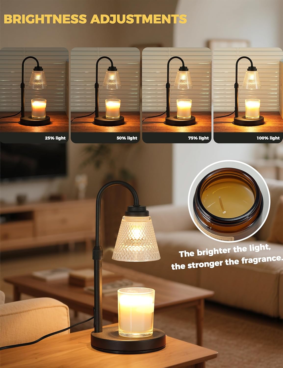 Lotus Candle Warmer Lamp for Flame-Free Ambience