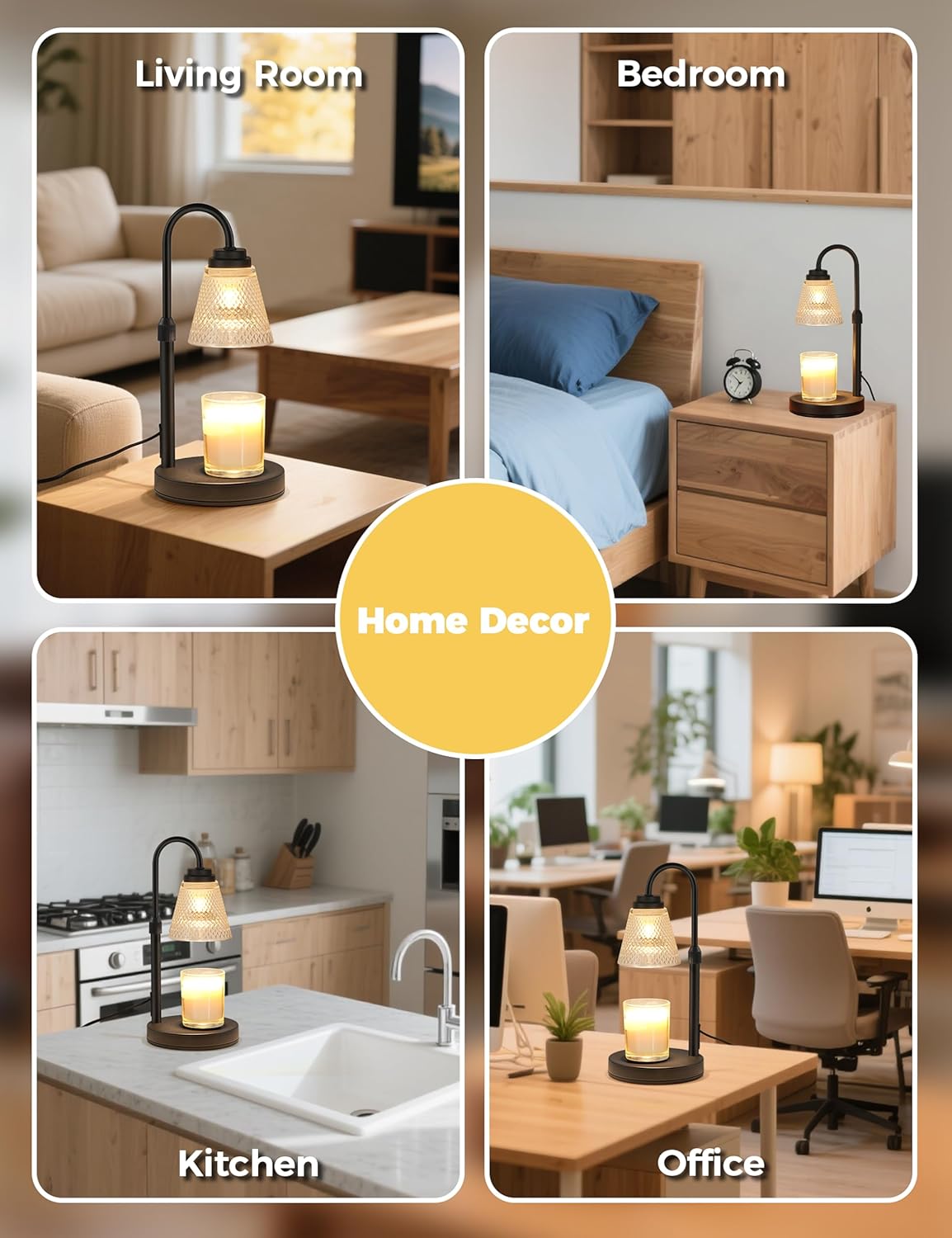 Lotus Candle Warmer Lamp for Flame-Free Ambience