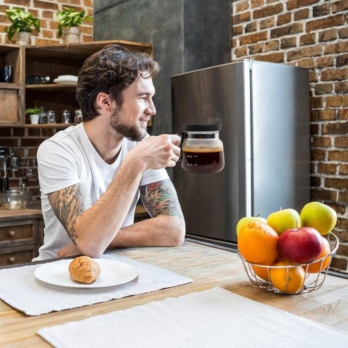 Taza de vidrio pour-over para rituales de café