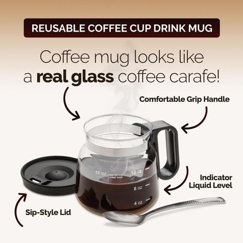 Taza de vidrio pour-over para rituales de café