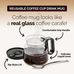Taza de vidrio pour-over para rituales de café