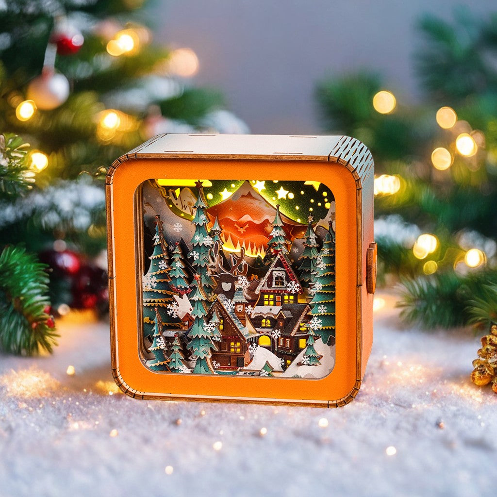 3D-Weihnachtshauslicht für festliche Stimmung