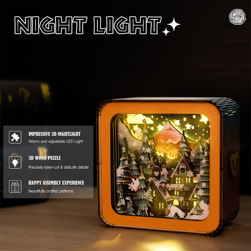 3D-Weihnachtshauslicht für festliche Stimmung