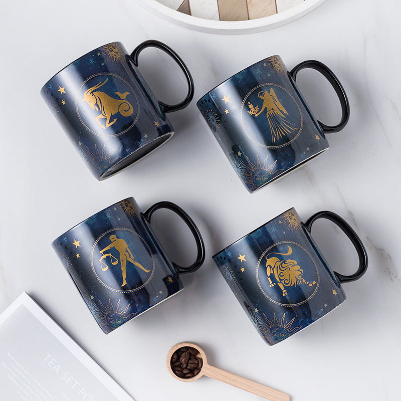 Cobalt Constellation Mug With Celestial Charm