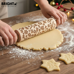 Engraved Christmas Rolling Pin For Festive Cookies
