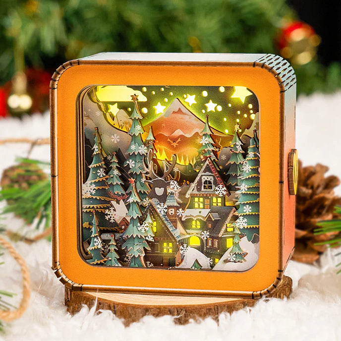3D-Weihnachtshauslicht für festliche Stimmung