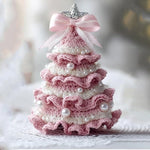 Crochet Christmas Tree Ornament With Festive Charm