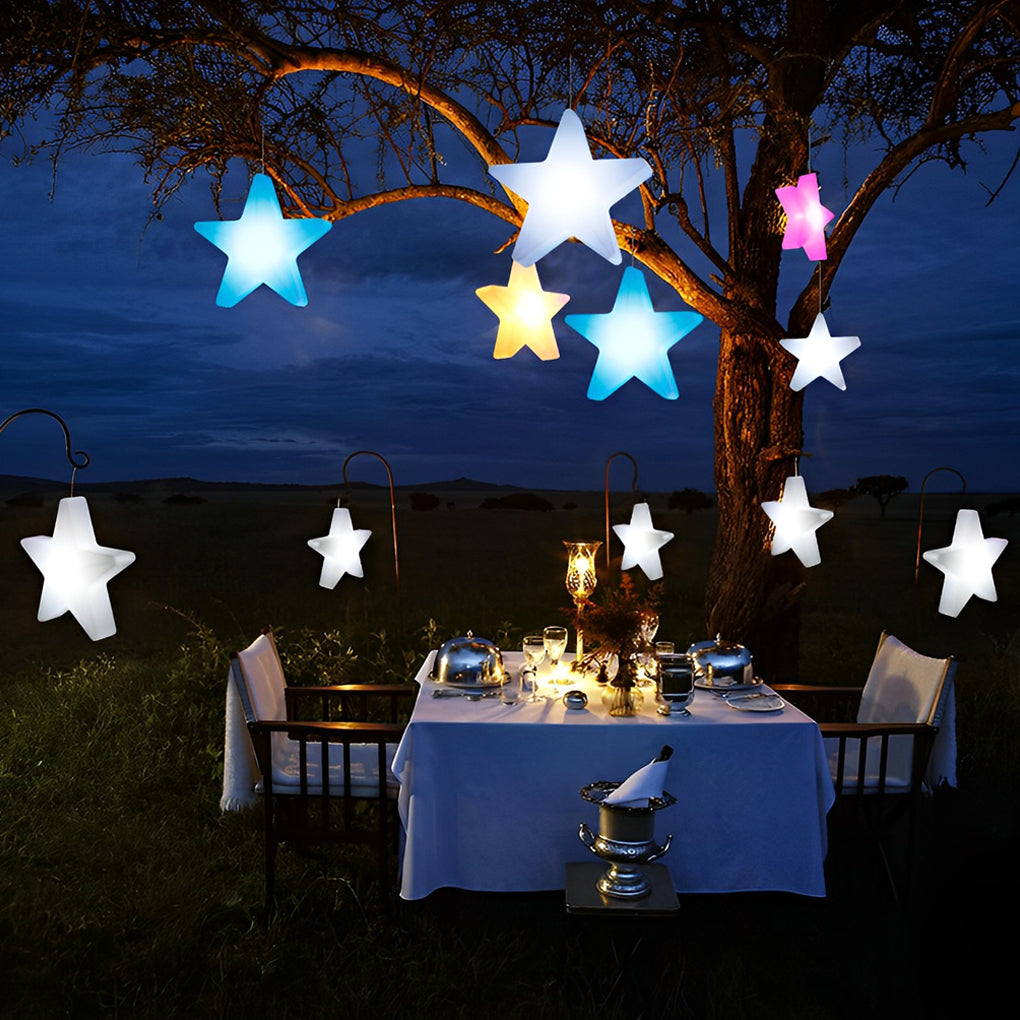 Luci ornamentali a stella colorate per un bagliore festivo