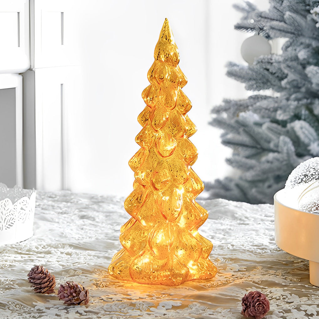 Glass Tower Table Decor With Festive Glow